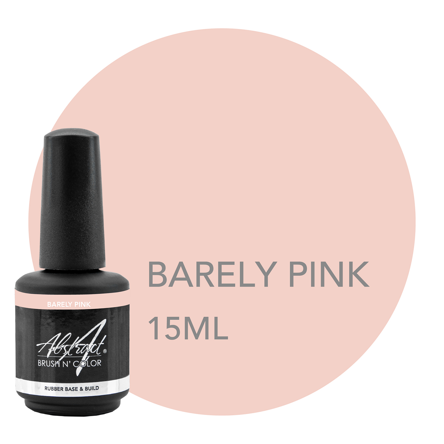 Rubber Base & Build BARELY PINK 15ml, Abstract | 245215