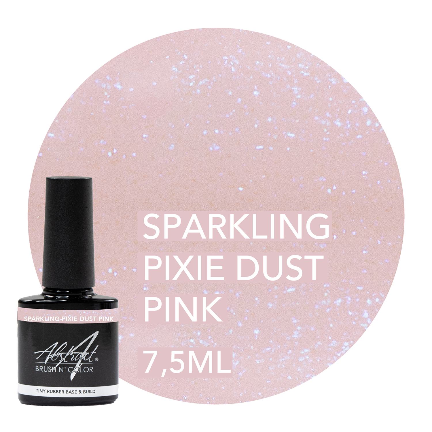 Rubber Base & Build Sparkling Pixie Dust Pink 7,5ml, Abstract | 080943