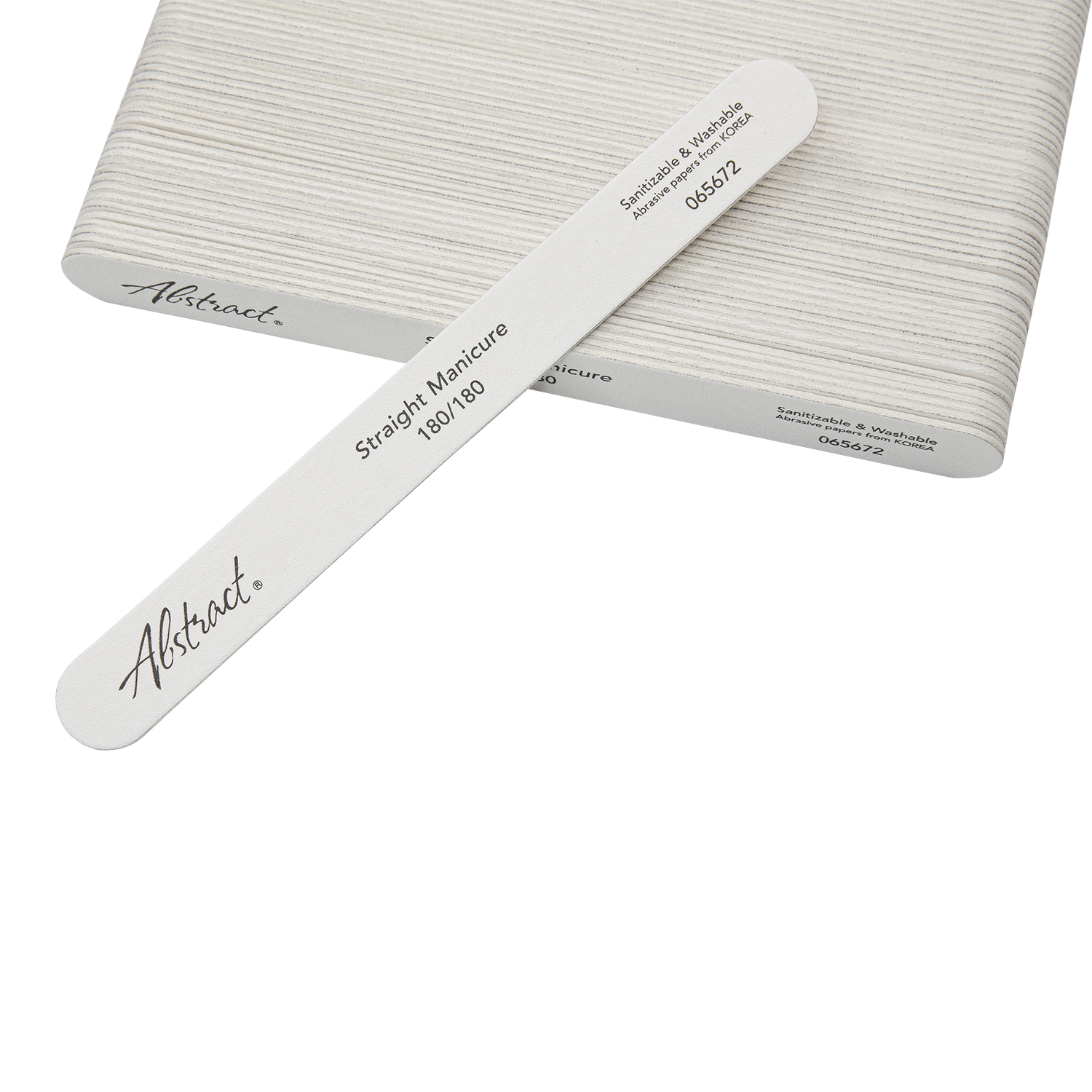 180 grit (100pk) STRAIGHT MANICURE File, Abstract | 103547