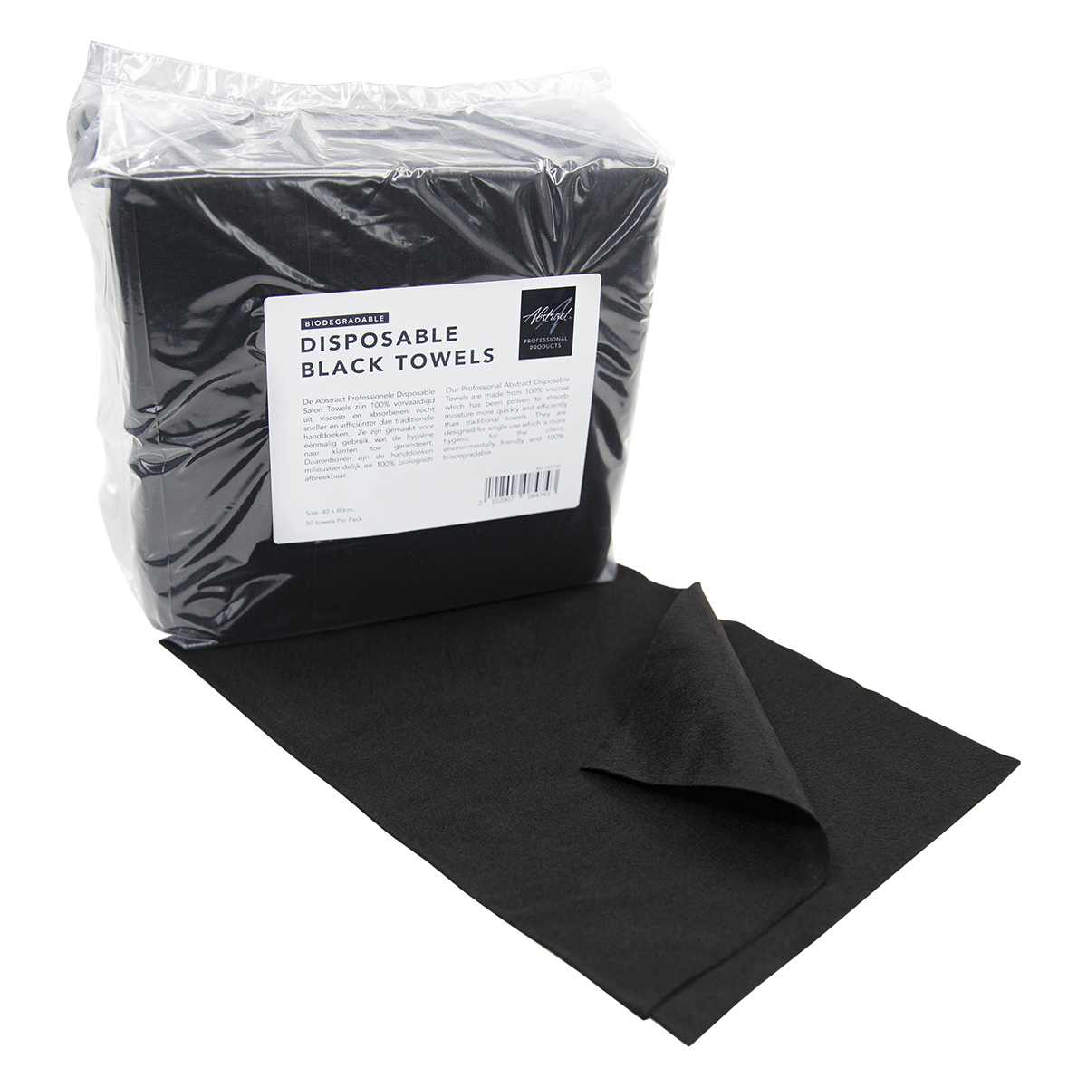 Disposable Salon Towels BLACK (40x80cm) 50pcs, Abstract | 084743