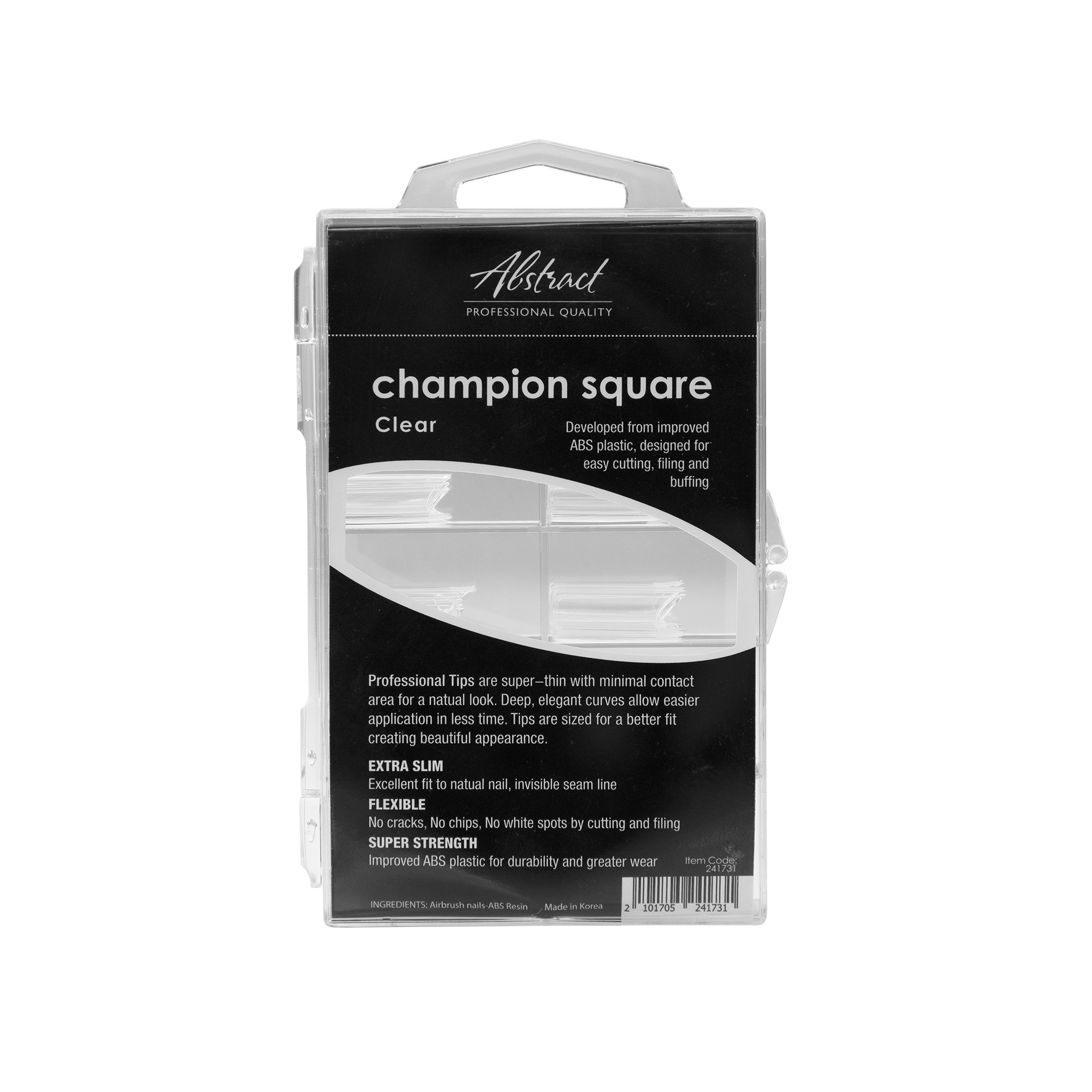Champion Square Clear Tips (100pcs/box) | Abstract 241731