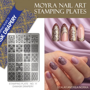 Moyra Stamping Plate – Damask Drapery –  nr. 011