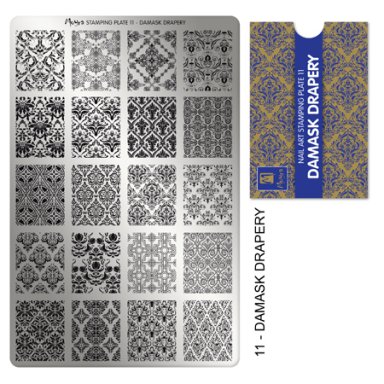 Moyra Stamping Plate – Damask Drapery –  nr. 011